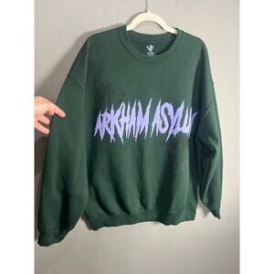 The Joker Arkham Asylum Green Crewneck Y2K Grunge Street Emo Comfort Casual XL